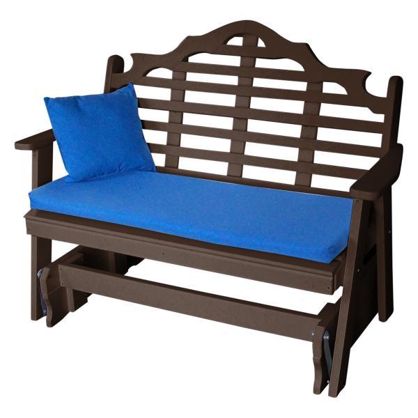 A &amp; L Furniture Recycled Plastic Poly Marlboro Glider Glider 4ft / Aruba Blue