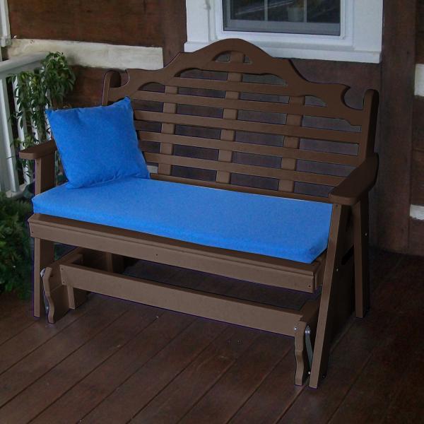 A &amp; L Furniture Recycled Plastic Poly Marlboro Glider Glider 4ft / Aruba Blue