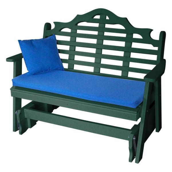 A &amp; L Furniture Recycled Plastic Poly Marlboro Glider Glider 4ft / Aruba Blue