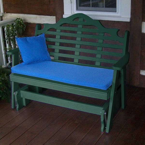 A &amp; L Furniture Recycled Plastic Poly Marlboro Glider Glider 4ft / Aruba Blue