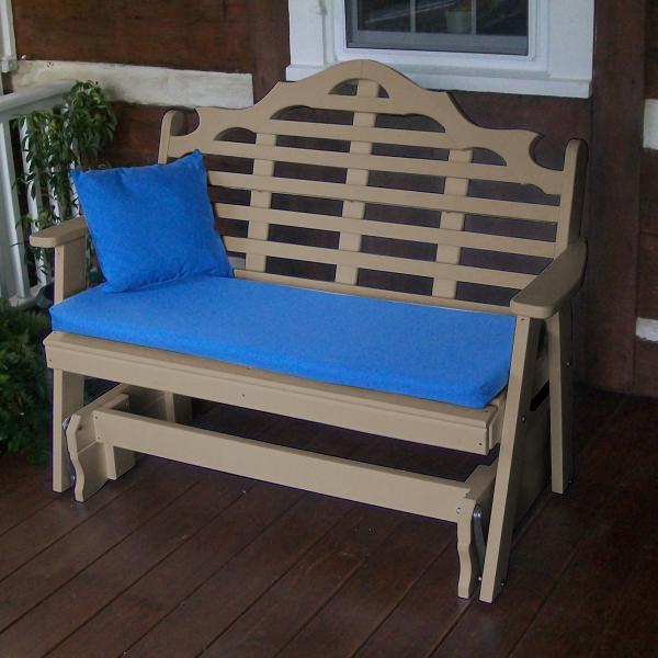 A &amp; L Furniture Recycled Plastic Poly Marlboro Glider Glider 4ft / Aruba Blue