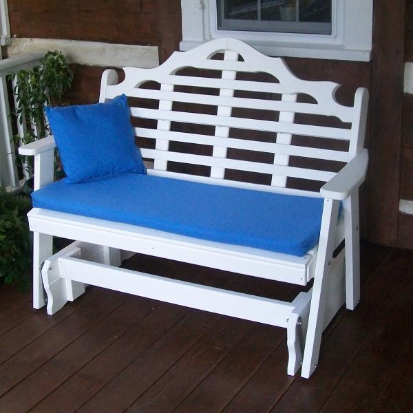 A &amp; L Furniture Recycled Plastic Poly Marlboro Glider Glider 4ft / Aruba Blue