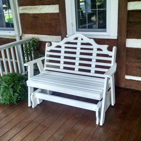A &amp; L Furniture Recycled Plastic Poly Marlboro Glider Glider 4ft / Aruba Blue