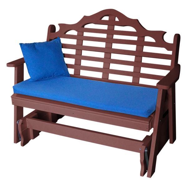 A &amp; L Furniture Recycled Plastic Poly Marlboro Glider Glider 4ft / Cherrywood