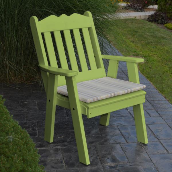 A &amp; L Furniture Recycled Plastic Poly Royal English Chair Outdoor Chairs Aruba Blue