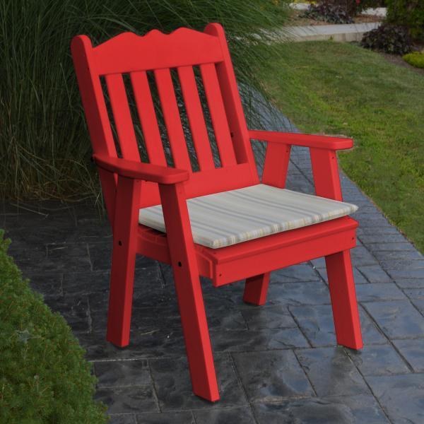 A &amp; L Furniture Recycled Plastic Poly Royal English Chair Outdoor Chairs Aruba Blue