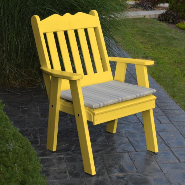 A &amp; L Furniture Recycled Plastic Poly Royal English Chair Outdoor Chairs Aruba Blue