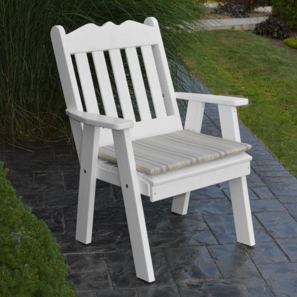 A &amp; L Furniture Recycled Plastic Poly Royal English Chair Outdoor Chairs Aruba Blue