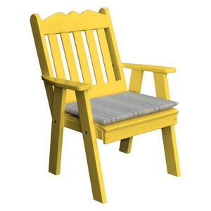 A & L Furniture Recycled Plastic Poly Royal English Chair Outdoor Chairs Lemon Yellow