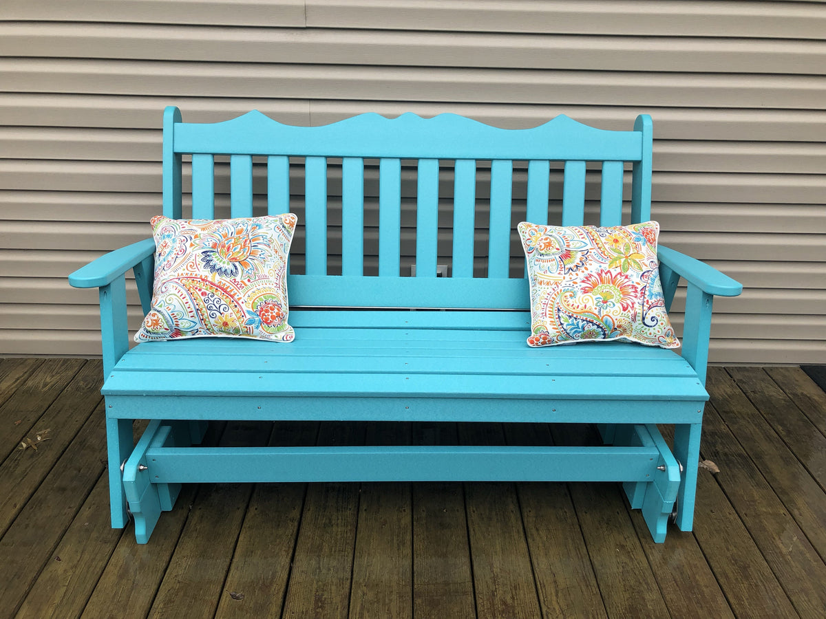 A &amp; L Furniture Recycled Plastic Poly Royal English Glider Glider