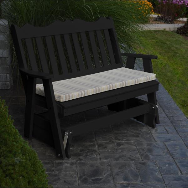 A &amp; L Furniture Recycled Plastic Poly Royal English Glider Glider 4ft / Aruba Blue