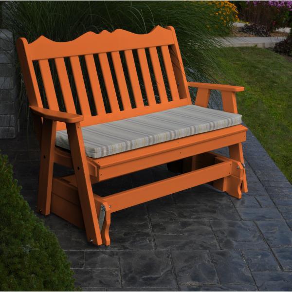A &amp; L Furniture Recycled Plastic Poly Royal English Glider Glider 4ft / Aruba Blue