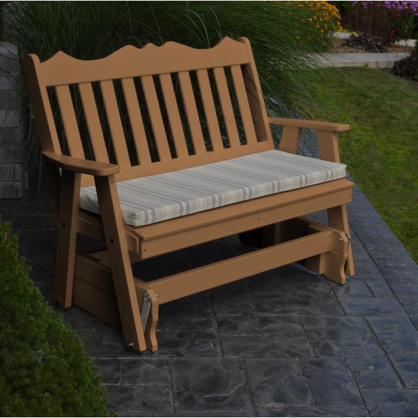 A &amp; L Furniture Recycled Plastic Poly Royal English Glider Glider 4ft / Aruba Blue