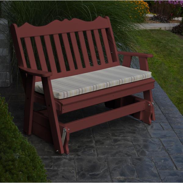 A &amp; L Furniture Recycled Plastic Poly Royal English Glider Glider 4ft / Aruba Blue
