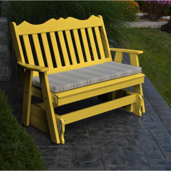 A &amp; L Furniture Recycled Plastic Poly Royal English Glider Glider 4ft / Aruba Blue
