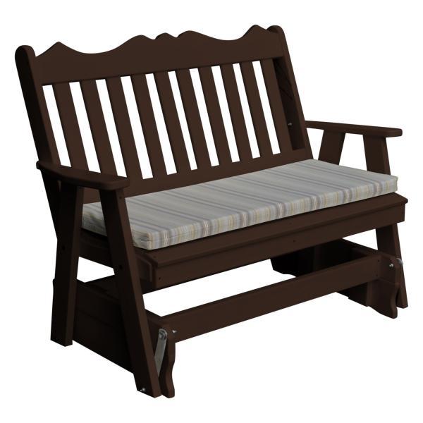A &amp; L Furniture Recycled Plastic Poly Royal English Glider Glider 4ft / Aruba Blue