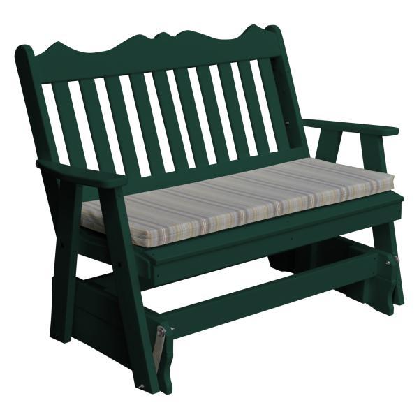 A &amp; L Furniture Recycled Plastic Poly Royal English Glider Glider 4ft / Aruba Blue