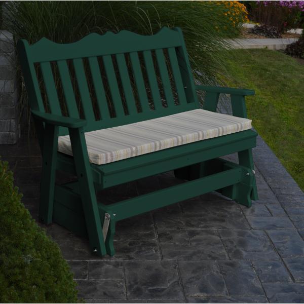 A &amp; L Furniture Recycled Plastic Poly Royal English Glider Glider 4ft / Aruba Blue