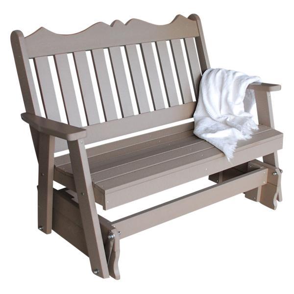 A &amp; L Furniture Recycled Plastic Poly Royal English Glider Glider 4ft / Aruba Blue