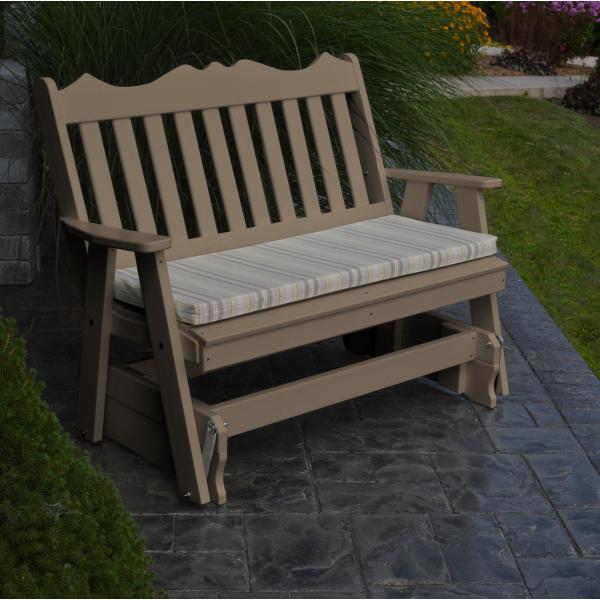 A &amp; L Furniture Recycled Plastic Poly Royal English Glider Glider 4ft / Aruba Blue