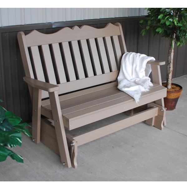 A &amp; L Furniture Recycled Plastic Poly Royal English Glider Glider 4ft / Aruba Blue