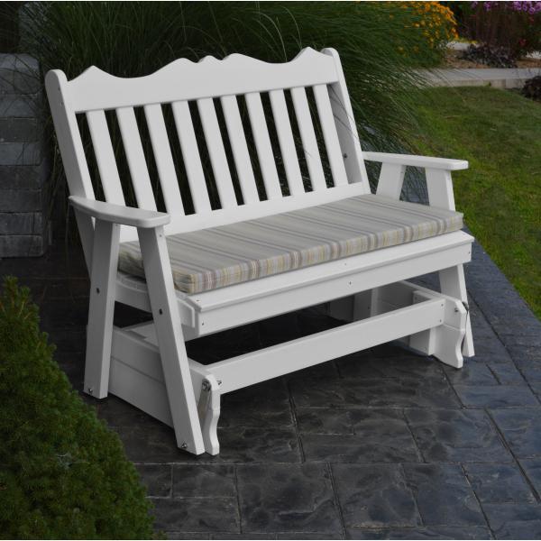 A &amp; L Furniture Recycled Plastic Poly Royal English Glider Glider 4ft / Aruba Blue