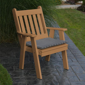 A & L Furniture Recycled Plastic Poly Traditional English Chair Outdoor Chairs Aruba Blue