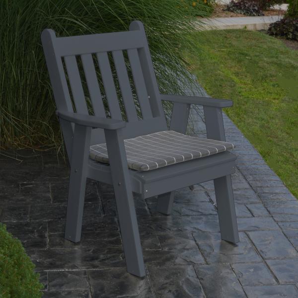 A &amp; L Furniture Recycled Plastic Poly Traditional English Chair Outdoor Chairs Aruba Blue