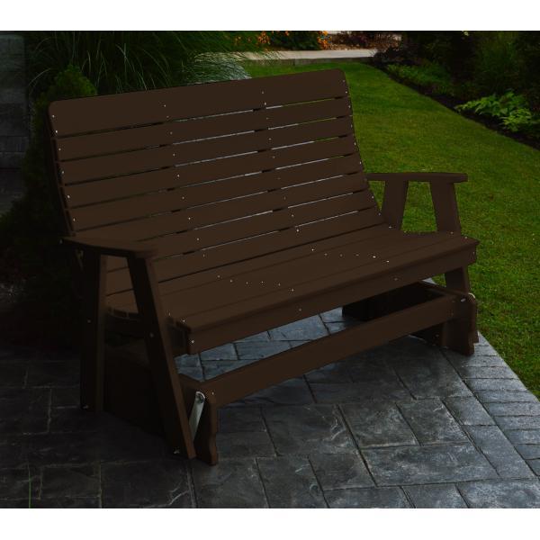 A &amp; L Furniture Recycled Plastic Poly Winston Glider Glider 4ft / Tudor Brown