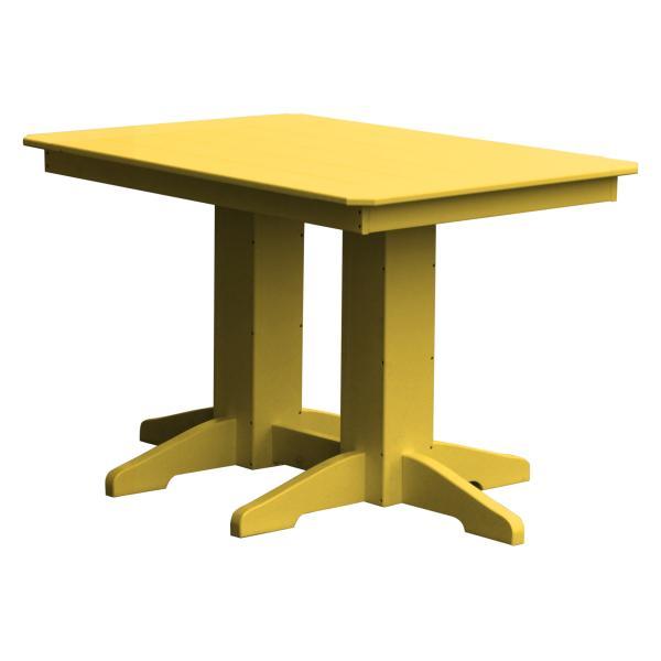 A &amp; L Furniture Recycled Plastic Rectangular Dining Table