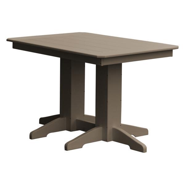 A &amp; L Furniture Recycled Plastic Rectangular Dining Table