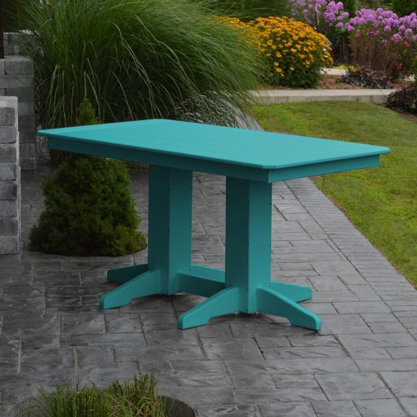 A &amp; L Furniture Recycled Plastic Rectangular Dining Table