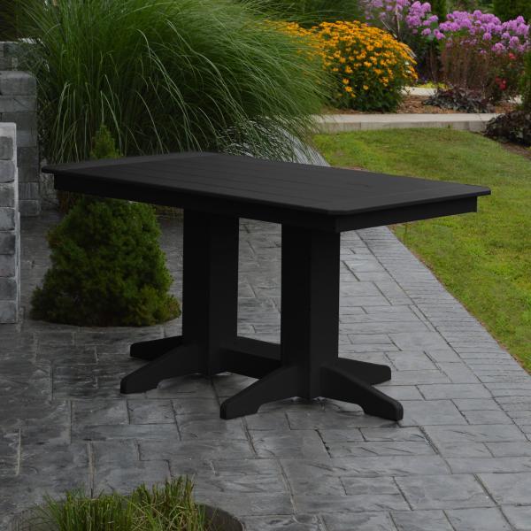 A &amp; L Furniture Recycled Plastic Rectangular Dining Table