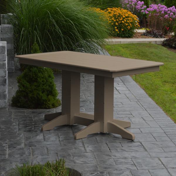 A &amp; L Furniture Recycled Plastic Rectangular Dining Table