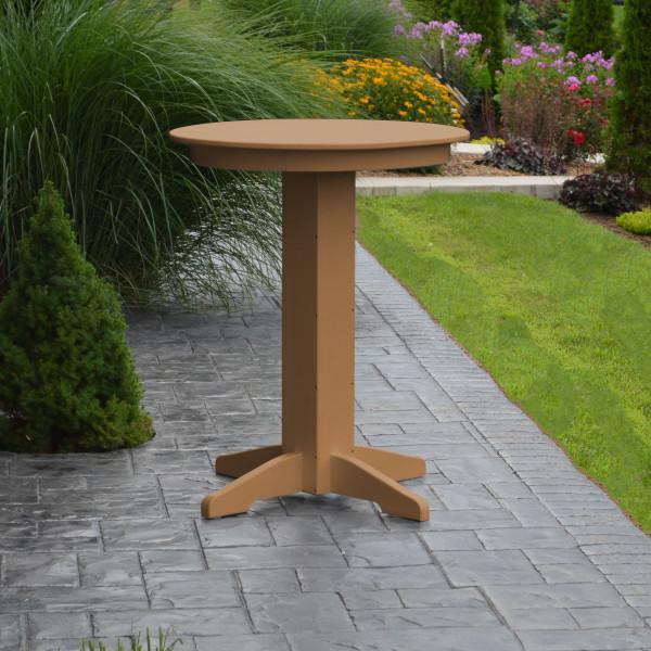 A &amp; L Furniture Recycled Plastic Round Bar Table Bar Table 33" / Aruba Blue / No