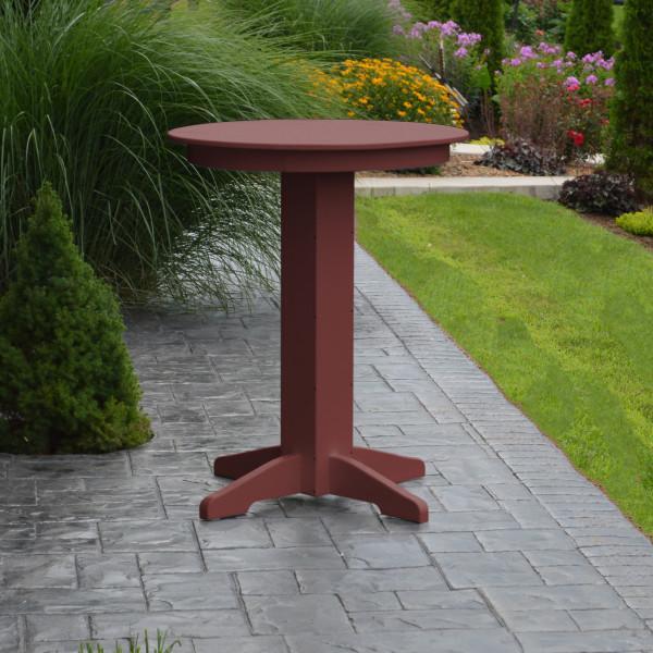 A &amp; L Furniture Recycled Plastic Round Bar Table Bar Table 33" / Aruba Blue / No
