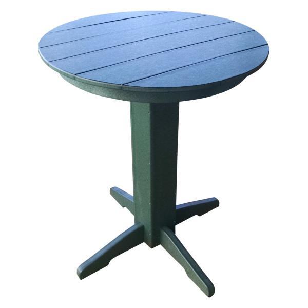 A &amp; L Furniture Recycled Plastic Round Bar Table Bar Table 33" / Aruba Blue / No