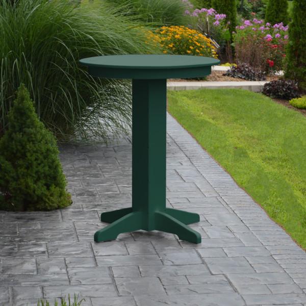 A &amp; L Furniture Recycled Plastic Round Bar Table Bar Table 33" / Aruba Blue / No