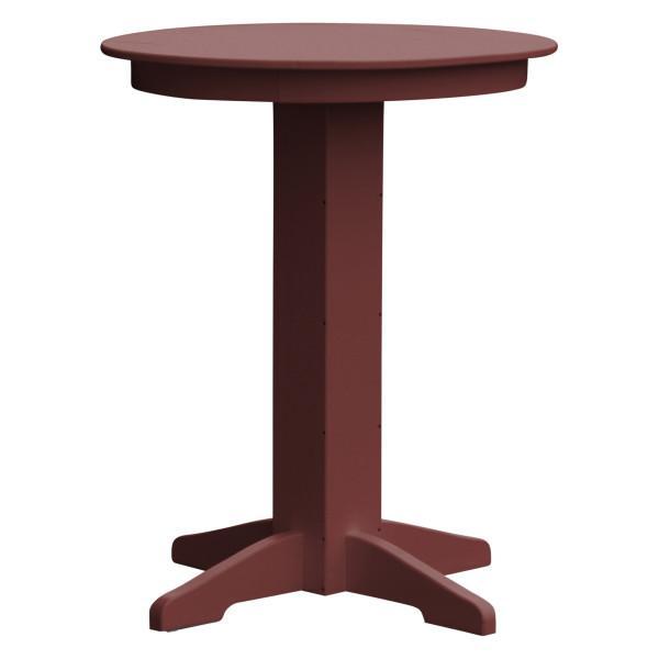 A &amp; L Furniture Recycled Plastic Round Bar Table Bar Table 33" / Cherrywood / No