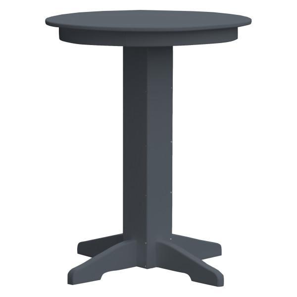 A &amp; L Furniture Recycled Plastic Round Bar Table Bar Table 33" / Dark Gray / No
