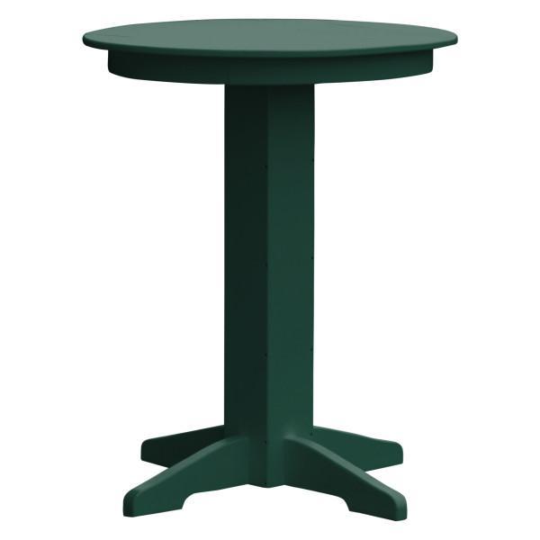 A &amp; L Furniture Recycled Plastic Round Bar Table Bar Table 33" / Turf Green / No