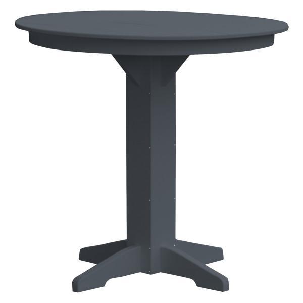 A &amp; L Furniture Recycled Plastic Round Bar Table Bar Table 44" / Dark Gray / No