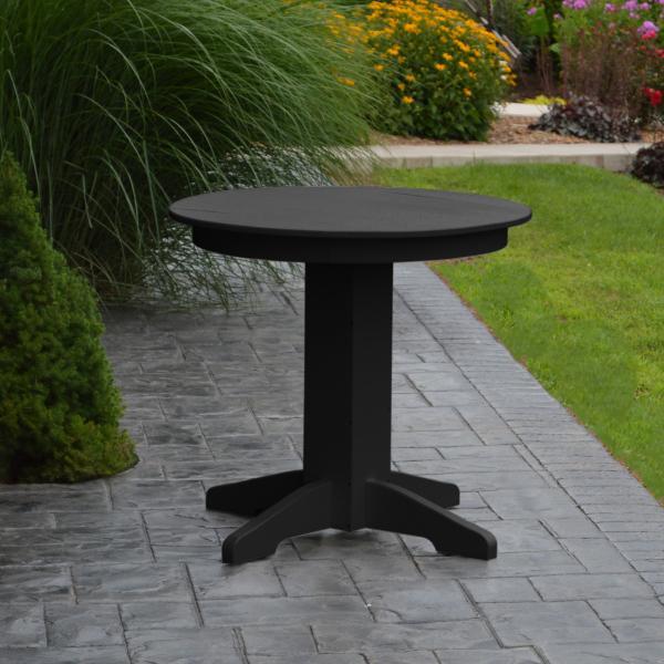 A &amp; L Furniture Recycled Plastic Round Dining Table Table 33" / Aruba Blue
