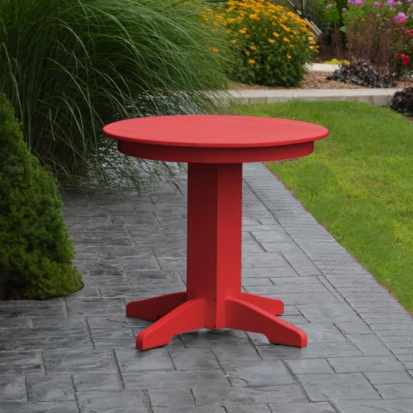 A &amp; L Furniture Recycled Plastic Round Dining Table Table 33" / Aruba Blue
