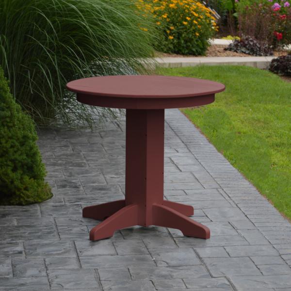A &amp; L Furniture Recycled Plastic Round Dining Table Table 33" / Aruba Blue