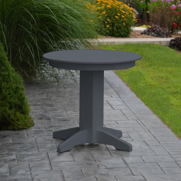 A &amp; L Furniture Recycled Plastic Round Dining Table Table 33" / Aruba Blue