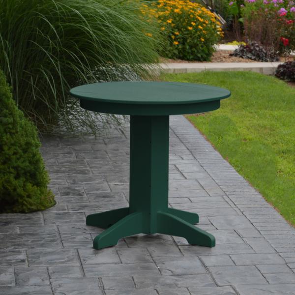 A &amp; L Furniture Recycled Plastic Round Dining Table Table 33" / Aruba Blue