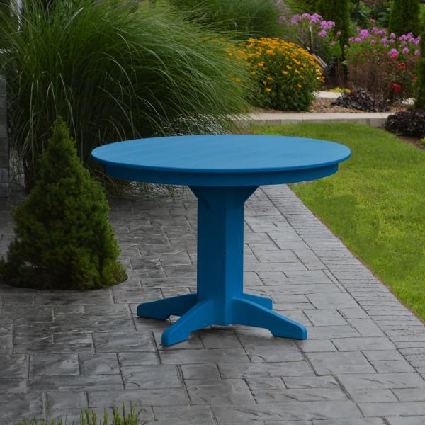 A &amp; L Furniture Recycled Plastic Round Dining Table Table 33" / Aruba Blue