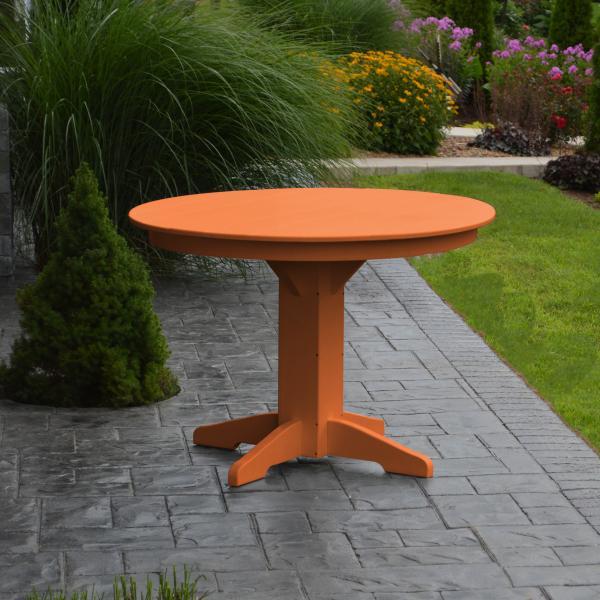 A &amp; L Furniture Recycled Plastic Round Dining Table Table 33" / Aruba Blue