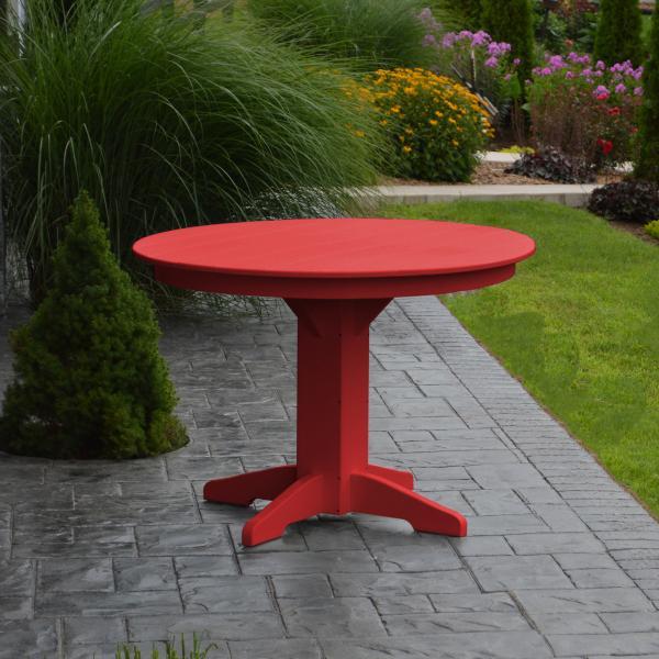 A &amp; L Furniture Recycled Plastic Round Dining Table Table 33" / Aruba Blue